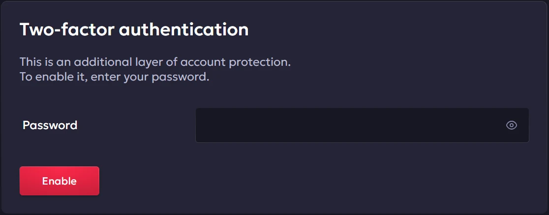 Vavada account login two-factor security