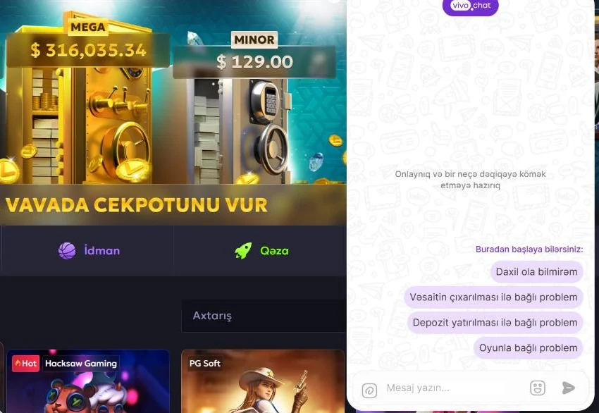 Vavada giriş problemi canlı dəstək çatı
