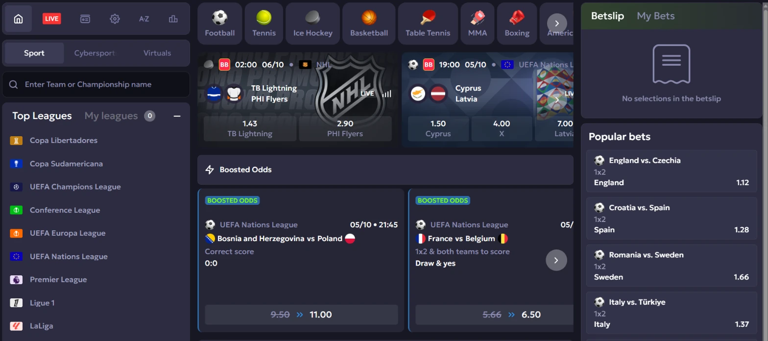 Vavada casino sportsbook live betting