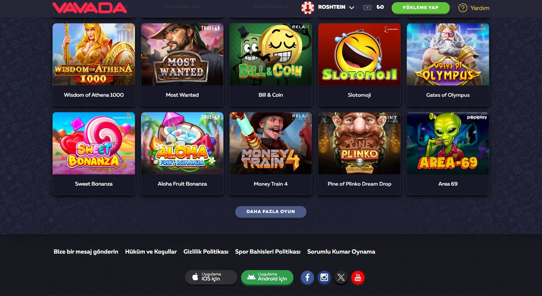 Vavada casinoyu indirin